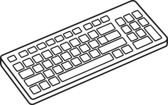 Computer Keyboard design illustration. vector