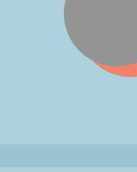 Serene Minimalist Abstract Composition with Celestial Orb vector