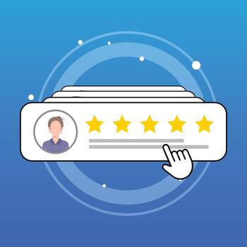 negocio crecimiento con usuario reseñas aumentar satisfacción con usuario realimentación y cliente calificaciones cliente experiencia concepto vector