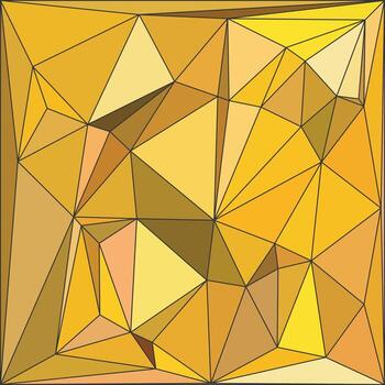 Abstract geometric background with yellow and brown triangles design element vector