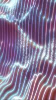 abstrait embrasé vagues de lumière et minuscule bleu particules formant dynamique écoulement lignes sur une doux Contexte video