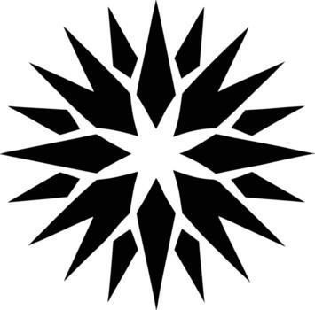 Captivating black starburst pattern symbolizing energy, innovation, and sharp focus for dynamic modern designs vector