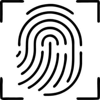 Modern fingerprint scan offers secure access, data protection, and biometric identification, promoting trust and cutting-edge security solutions vector