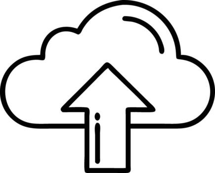 sencillo nube subiendo concepto para moderno tecnología y datos soluciones, Perfecto para presentaciones, sitios web, y aplicación diseño proyectos necesitando un limpio, minimalista estético vector