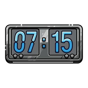 rectangular digital reloj vector