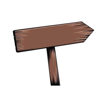 Cartoon style blank wooden signboard with arrow shape. Perfect for adding custom text, poster design, decorations, direction signage, and seasonal projects. vector