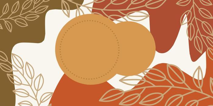 resumen otoño antecedentes con calentar tierra tonos y hoja línea Arte vector