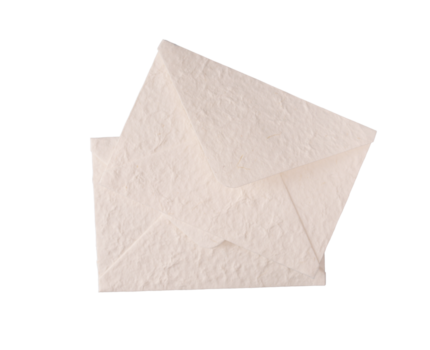 strutturato crema Busta finto su con un' delicato modello e rustico tatto, simboleggiante amore, comunicazione, e posta su trasparente sfondo png