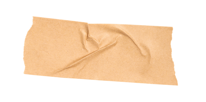 estropeado marrón arte aislado adhesivo washi cinta creando un sorprendentes, texturizado efecto en contra un aislado transparente fondo, agregando profundidad y interesar diseños png