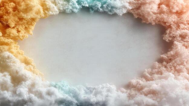 Colorful cloud background with white space for text photo