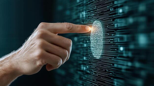 Fingerprinting technology and fingerprinting concept photo