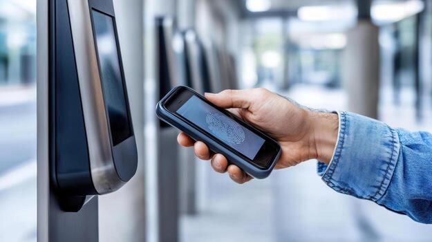 A person is using a mobile phone to pay for something photo