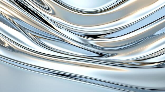 A shiny silver background with waves photo