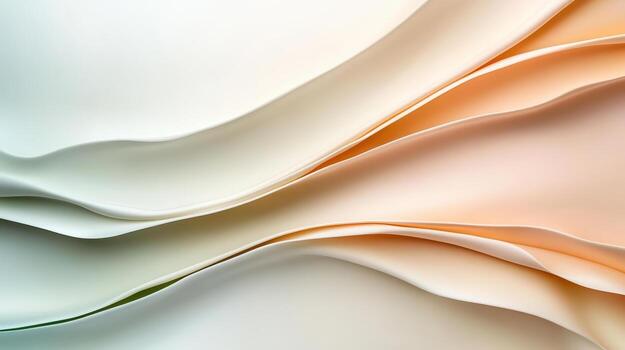 Abstract background with white, orange and green waves photo