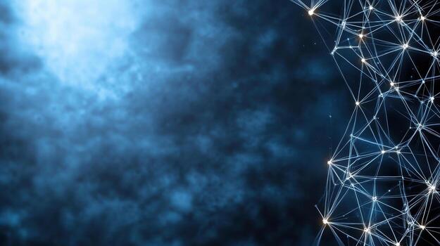 Abstract background with connected lines and dots photo