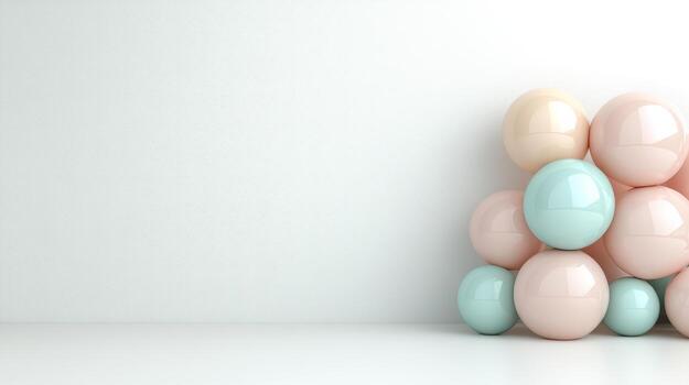 Colorful easter eggs on white background 3d rendering photo