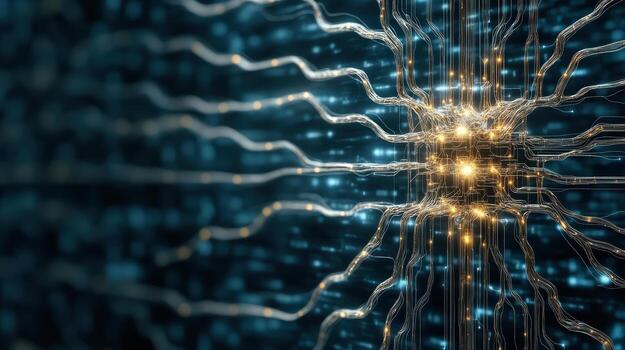 el cerebro es hecho arriba de muchos diferente tipos de neuronas foto