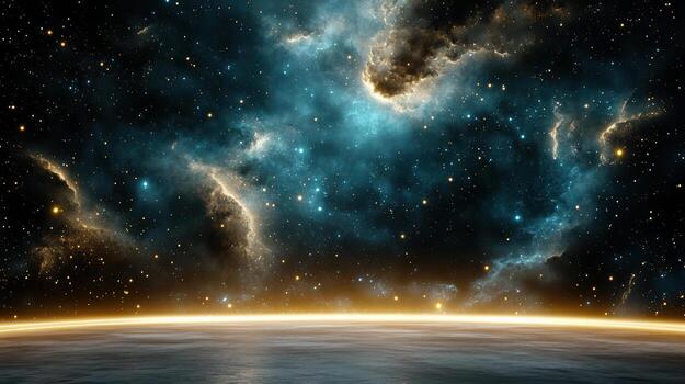 A beautiful view of the earth and the galaxy photo