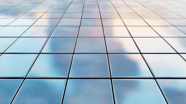 A tiled floor with a sky background photo