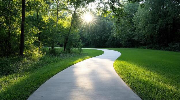 A pathway in a park photo