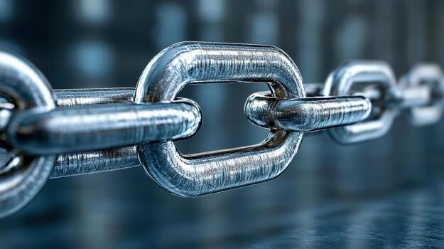 A close up of a chain link photo