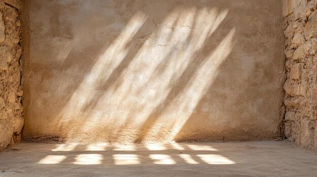 Sunlight shining through a window in an old building photo