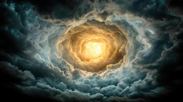 The light of god in the clouds photo