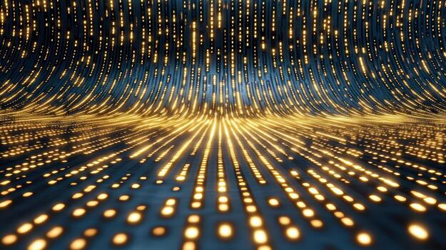 Abstract background with golden dots photo