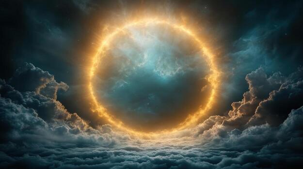 An image of a ring in the sky photo