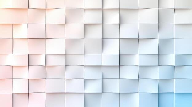 Abstract white paper background with blue and pink squares photo