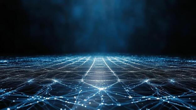 Abstract background with lines and dots photo