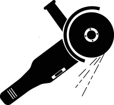 Angle grinder icon. flat design in trendy style. Construction tools and utilities. Angle grinder icon. icon on a white background, isolated. vector