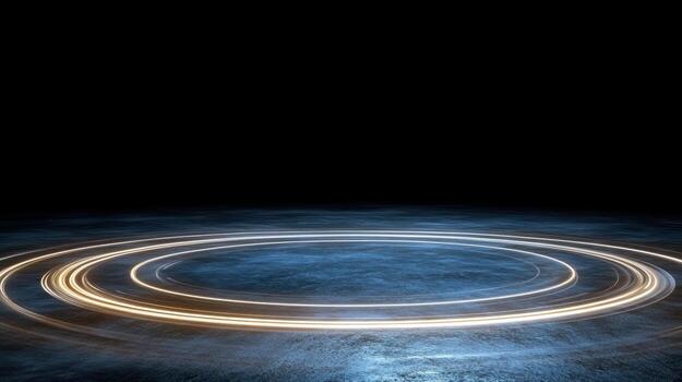 Abstract background with light trails of a circular light ring photo