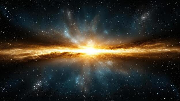 An image of a galaxy with a bright star photo