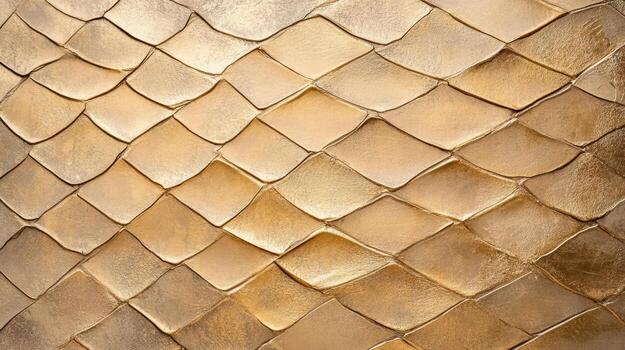 un oro pescado escala modelo en un pared foto