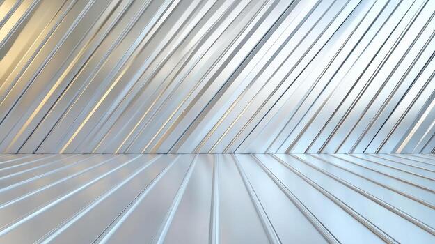 un metálico habitación con un metálico piso foto