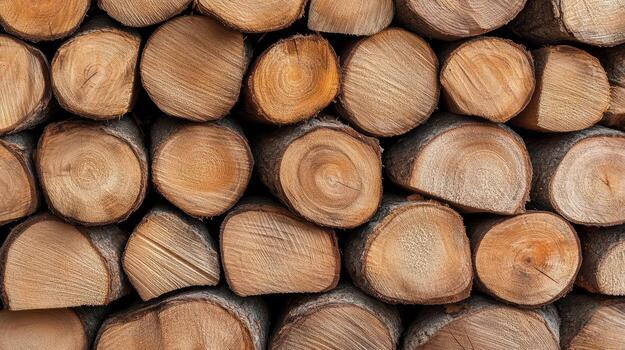 A pile of logs stacked up in a pile photo
