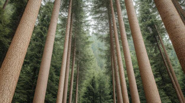 A forest of tall trees photo