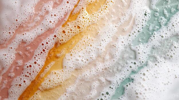 A close up of a colorful soap bubble photo