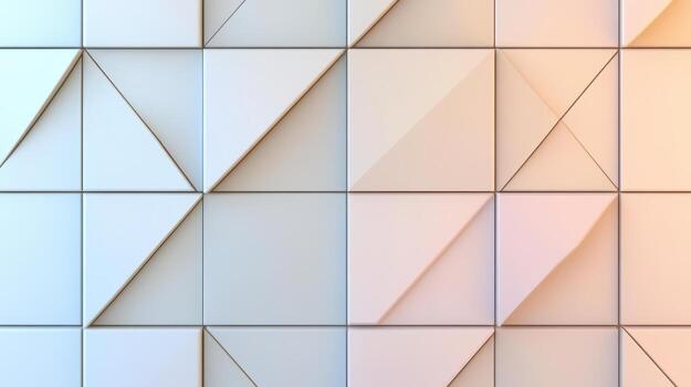 Abstract geometric background with white and pink triangles photo