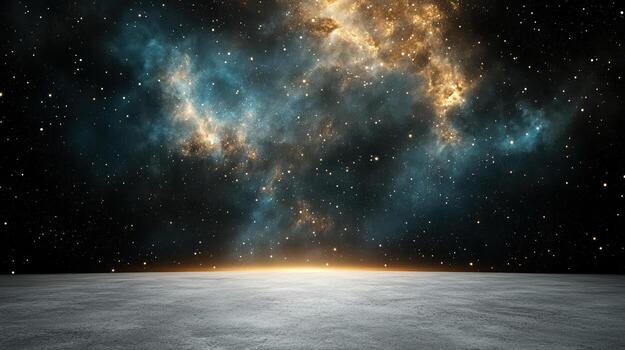 An image of the earth and the moon with stars photo