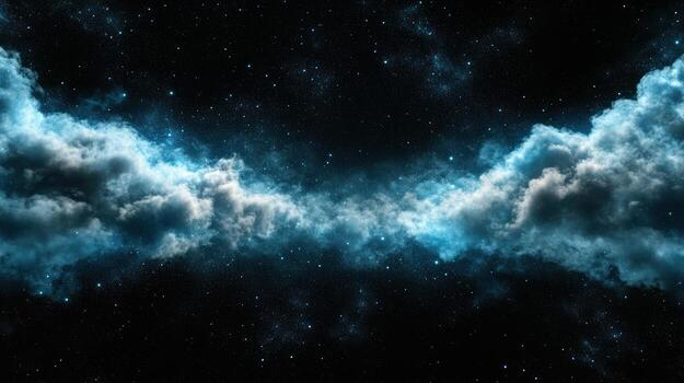 azul nubes en el cielo con estrellas foto