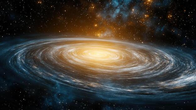 A spiral galaxy in space photo