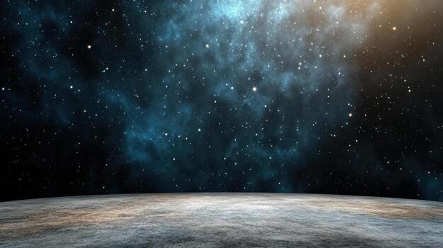 An image of the earth with stars in the sky photo