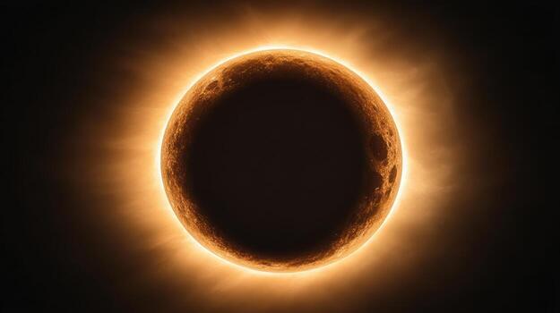 The sun is shown in this image taken during a total solar eclipse photo