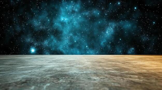 An empty space with a starry sky in the background photo