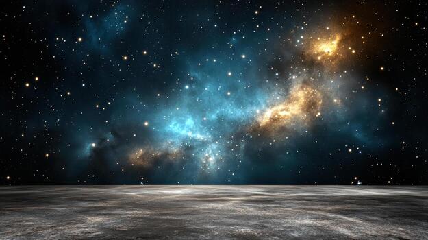 An image of the moon and stars in space photo