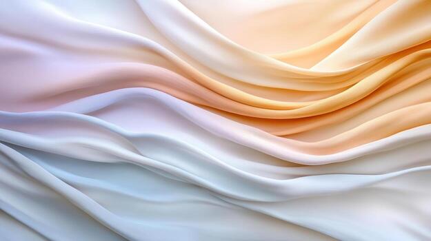 An abstract background with white, orange and blue fabric photo