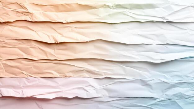 Crumpled paper background with different colors photo