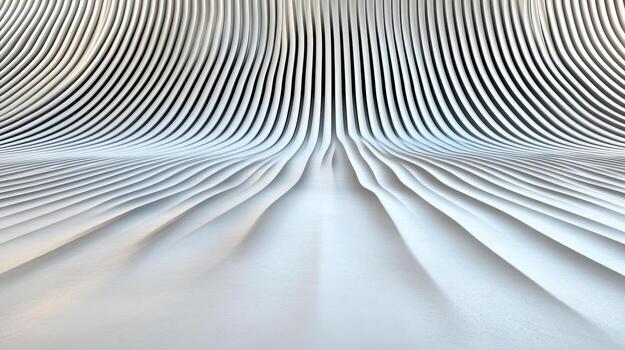 A white wall with waves in it photo